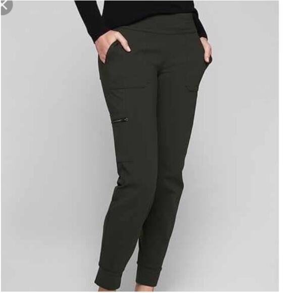 Athleta Pants Womens Small Green Metro Jogger Athletic Hiking Cargo Utility Camp - Picture 1 of 13